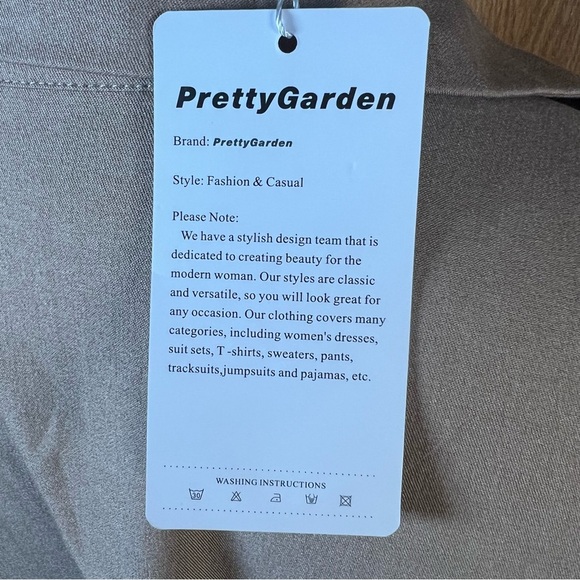 Pretty garden- Stylish Tan Button-Up Shirt Dress XXL NWT - Picture 10 of 12